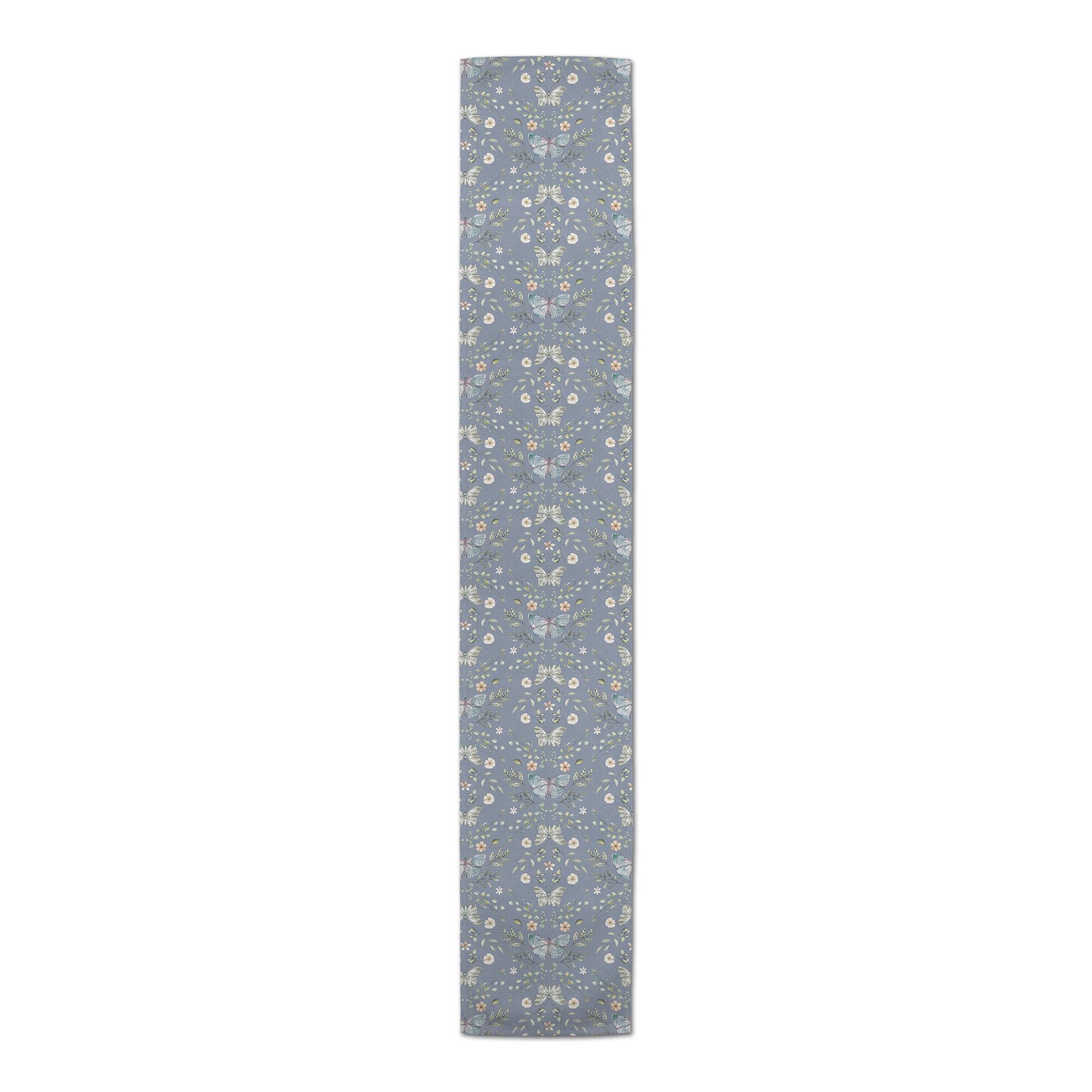 90" Butterfly Pattern Cotton Twill Runner
